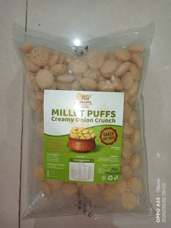 SUPER FOOD - CREAMY ONION CRUNCH MILLET PUFFS