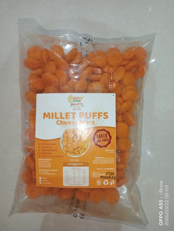 SUPER FOOD - CHEEZY BLAST MILLET PUFFS